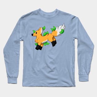 Chibi Fox Leaf Long Sleeve T-Shirt